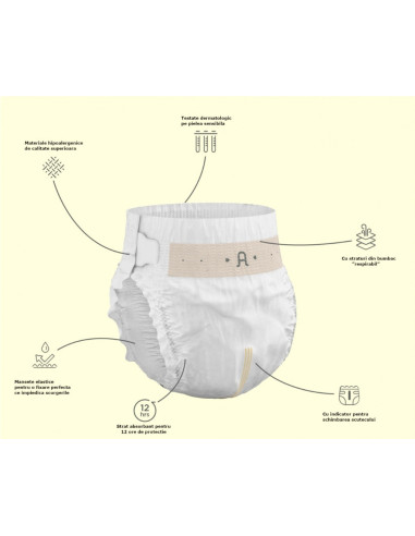 UP-agn_snr6,Scutece hipoalergenice Supreme Agnotis, marimea nr. 6, 17+ kg, 36 bucati