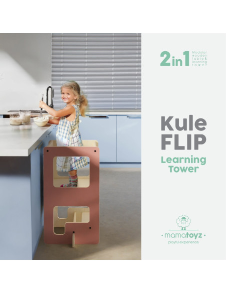 UP-Mtyz_flipr,Turn de invatare multifunctional Kule Flip, Roz, MamaToyz