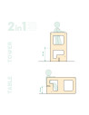 UP-Mtyz_flipv,Turn de invatare multifunctional Kule Flip, Gri, MamaToyz