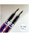 Set stilouri cu cerneala termosensibila + Rezerve, Sclipici, Rosu/Roz