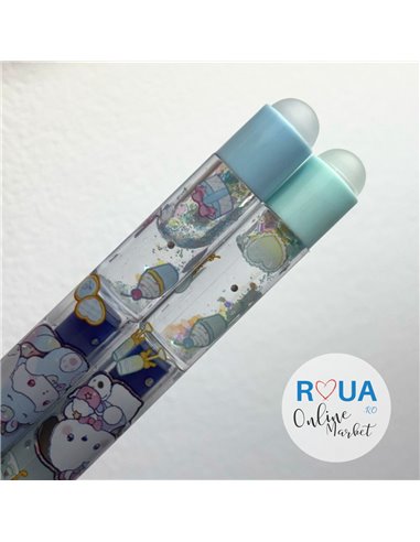 Set stilouri cu cerneala termosensibila + Rezerve, Candy, Blue marshmallow