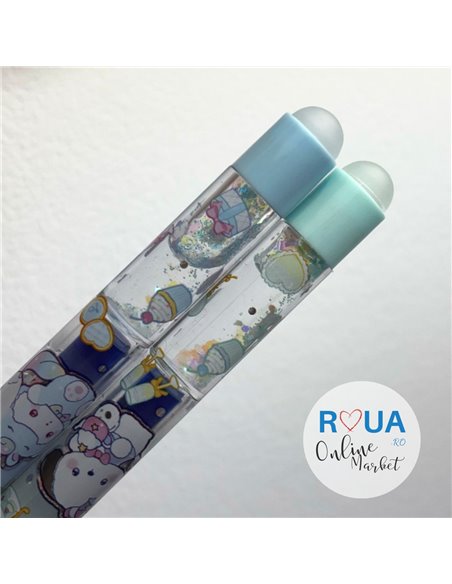 Set stilouri cu cerneala termosensibila + Rezerve, Candy, Blue marshmallow