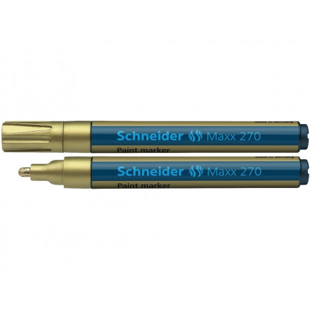 Marker Vopsea Schneider Maxx 270 1 - 3 mm Varf Rotund - Auriu Marker Vopsea Schneider Maxx 270 1 - 3 mm Varf Rotund - Auriu