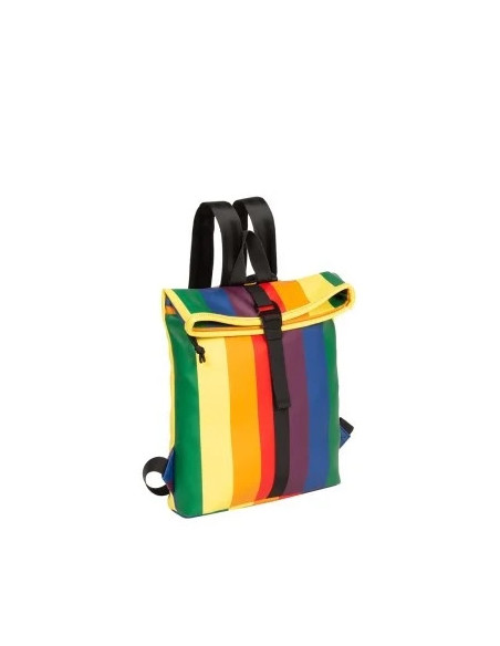 51.132088,Rucsac new rebels mart-los angeles rolltop mini, dimensiuni 27/8/33 cm, motiv rainbow