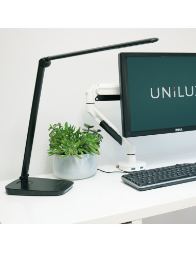 400165037,Lampa unilux led twist, tehnologie led de ultima generatie, cap rotativ +/-180Â°, brat ajustabil la 150Â°, baza rotati