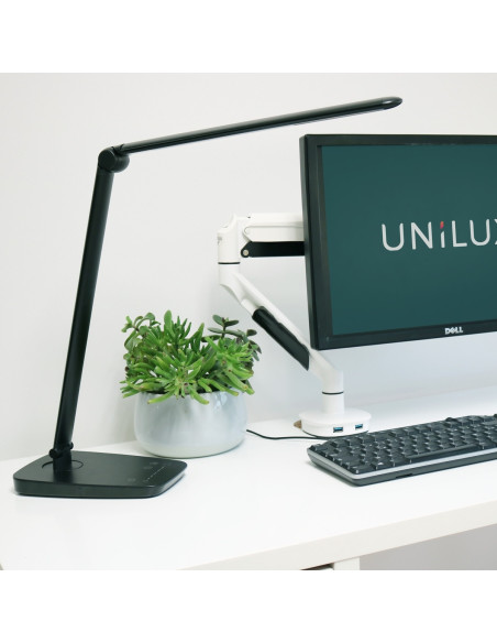 400165037,Lampa unilux led twist, tehnologie led de ultima generatie, cap rotativ +/-180Â°, brat ajustabil la 150Â°, baza rotati