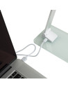 400124478,Lampa unilux led popy, design contemporan, mod lampa de noapte, cablu usb, portabila, baza stabila sticla 0.8cm, alumi