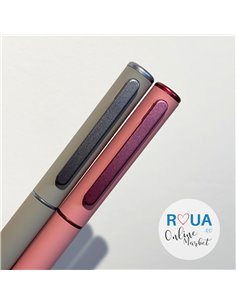 Set stilouri metalice cu cerneala termosensibila + Rezerve, Pastel touch, Roz/Gri 2