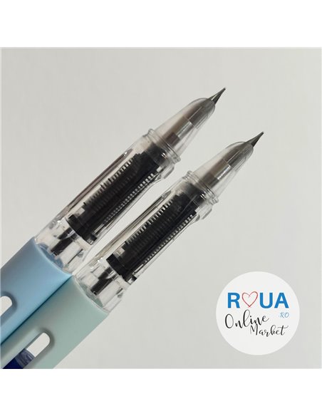 Set stilouri cu cerneala termosensibila + Rezerve, Traditional, Albastru/Verde