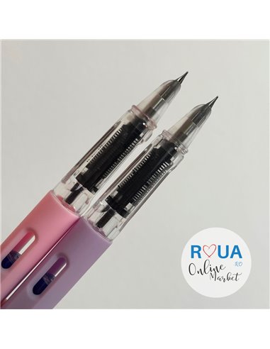 Set stilouri cu cerneala termosensibila + Rezerve, Traditional, Roz/Mov