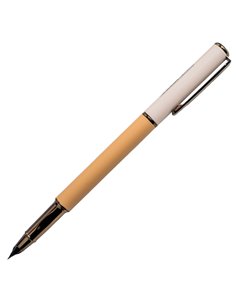 Stilou metalic cu cerneala termosensibila si penita ascunsa +  Rezerve, Bej 2