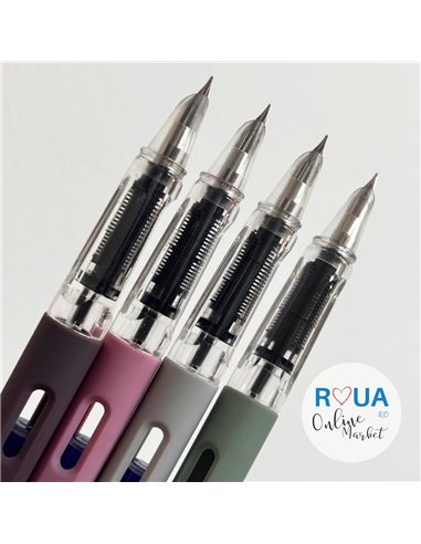 Set stilouri cu cerneala termosensibila + Rezerve, Pastel touch, Verde/Gri