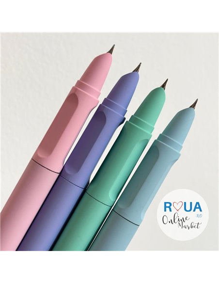 Set stilouri cu cerneala termosensibila si mecanism + Rezerve, Tropical, Roz/Mov