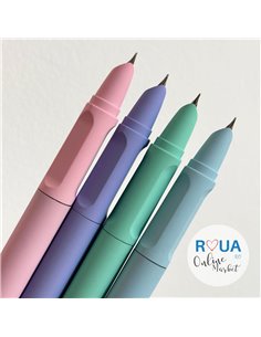 Set stilouri cu cerneala termosensibila si mecanism + Rezerve, Tropical, Albastru/Verde 2