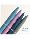 Set stilouri cu cerneala termosensibila si mecanism + Rezerve, Mat touch, Roz/Bleu