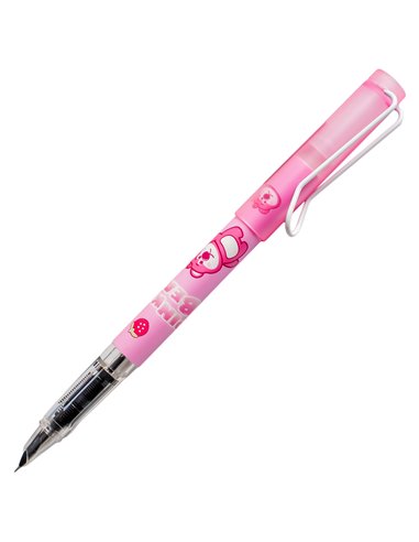 Set stilouri cu cerneala termosensibila + Rezerve, Pink bear, Roz