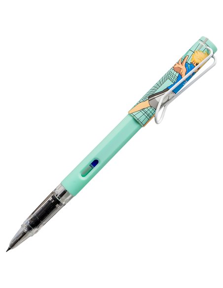 Set stilouri cu cerneala termosensibila + Rezerve, Anime football, Albastru/Gri