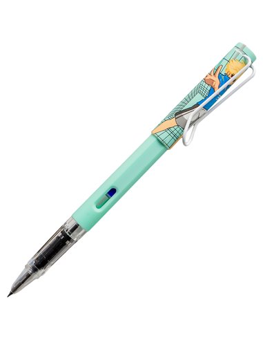 Set stilouri cu cerneala termosensibila + Rezerve, Anime football, Albastru/Verde