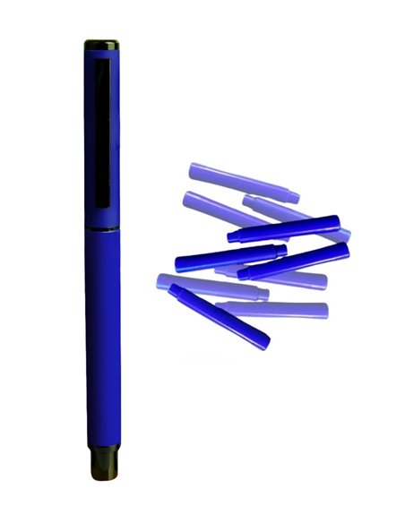 Stilou metalic cu cerneala termosensibila + Rezerve, Ocean night