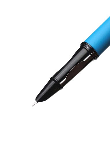 Stilou metalic cu cerneala termosensibila si penita ascunsa + Rezerve, Fancy, Albastru