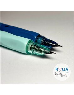 Set stilouri cu cerneala termosensibila si mecanism + Rezerve, Rainbow, Albastru/Verde 2