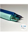 Set stilouri cu cerneala termosensibila si mecanism + Rezerve, Rainbow, Albastru/Verde
