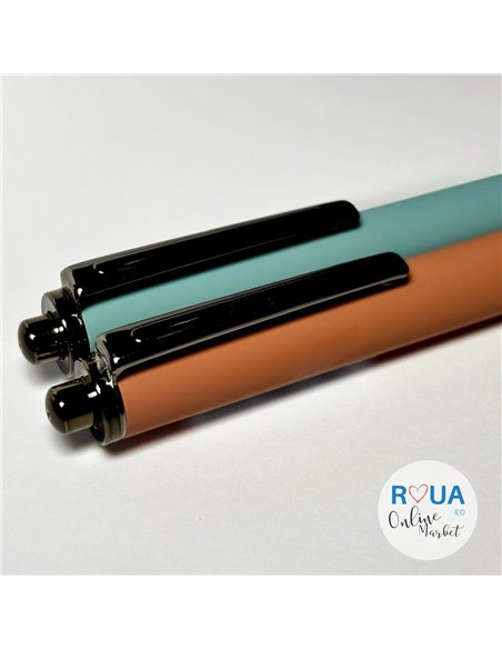 Set stilouri cu cerneala termosensibila si mecanism + Rezerve, Flow, Roz/Bleu