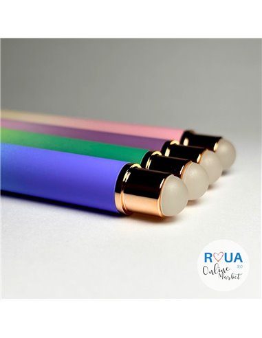 Set stilouri metalice cu cerneala termosensibila + Rezerve, Flame, Verde/Albastru