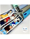 Set stilouri cu cerneala termosensibila + Rezerve, Anime football, Albastru/Verde
