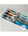 Set stilouri cu cerneala termosensibila + Rezerve, Anime football, Albastru/Gri