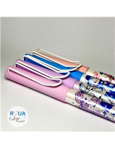 Set stilouri cu cerneala termosensibila + Rezerve, Sporty girl, Roz/Mov 2