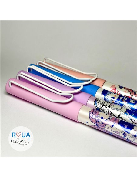 Set stilouri cu cerneala termosensibila + Rezerve, Sporty girl, Roz/Mov