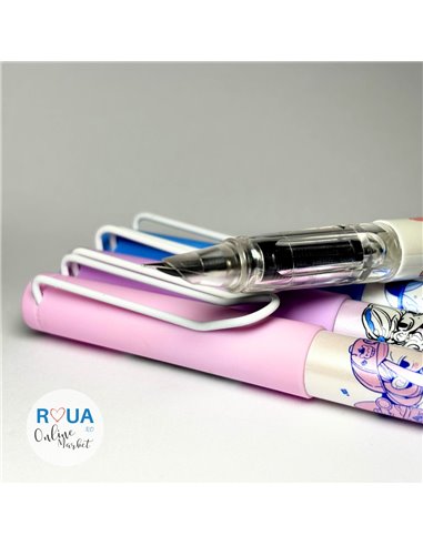 Set stilouri cu cerneala termosensibila + Rezerve, Sporty girl, Roz/Albastru