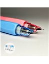 Set stilouri cu cerneala termosensibila si mecanism + Rezerve, Rainbow, Roz/Bleu