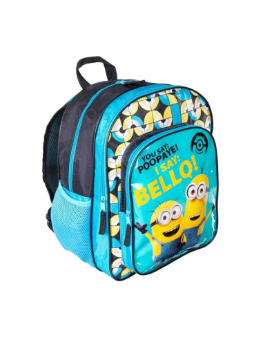 G364,Ghiozdan St.Majewski Minions, 2 compartimente, 2 buzunare, bleu, 624810