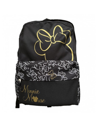 G314,Ghiozdan St.Majewski Minnie Mouse Youth, 1 compartiment, 1 buzunar, negru, BP-33 / 207105