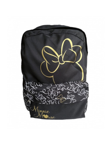G314,Ghiozdan St.Majewski Minnie Mouse Youth, 1 compartiment, 1 buzunar, negru, BP-33 / 207105