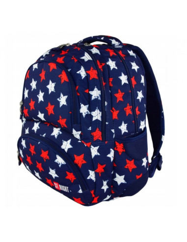 G279,Ghiozdan St.Majewski St.Right Stars, 2 compartimente, 4 buzunare, bleumarin, BP-07 / 617546
