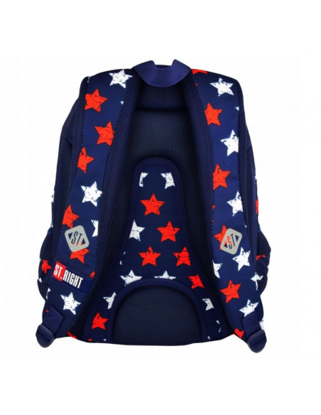 G279,Ghiozdan St.Majewski St.Right Stars, 2 compartimente, 4 buzunare, bleumarin, BP-07 / 617546