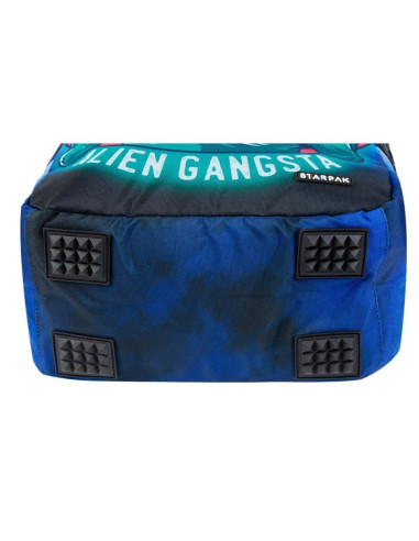 G379,Ghiozdan Starpak Alien Gangsta, 2 compartimente, 3 buzunare, albastru, 446578