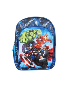 G504,Ghiozdan St.Majewski Avengers, clasele I-IV, 3 compartimente, 2 buzunare, albastru, 651366