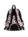 G461,Ghiozdan St.Majewski St.Right Dogs, 4 compartimente, 2 buzunare, roz cu negru, BP-06 / 620690