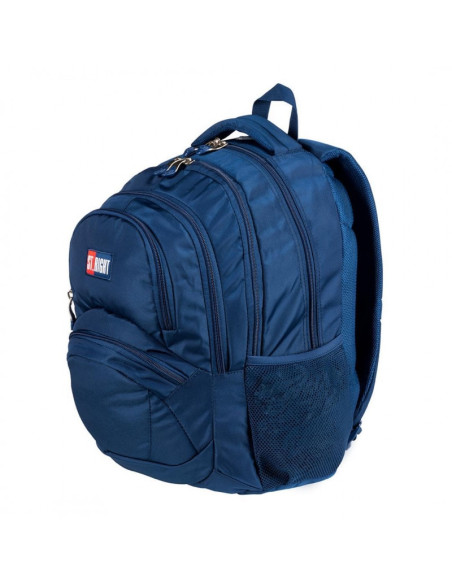 G534,Ghiozdan St.Majewski St.Right Navy, 4 compartimente, 2 buzunare, bleumarin, BP05 / 646270