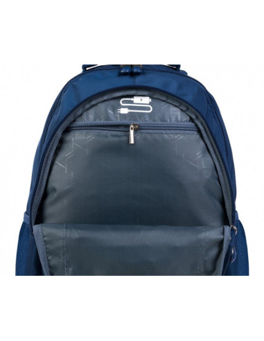 G534,Ghiozdan St.Majewski St.Right Navy, 4 compartimente, 2 buzunare, bleumarin, BP05 / 646270