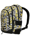G464,Ghiozdan St.Majewski St.Right Tropical Party Ananas, 3 compartimente, 2 buzunare, negru cu galben, BP-01 / 21802