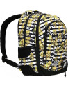 G464,Ghiozdan St.Majewski St.Right Tropical Party Ananas, 3 compartimente, 2 buzunare, negru cu galben, BP-01 / 21802