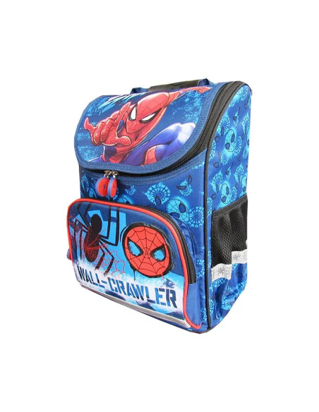 G509,Ghiozdan St.Majewski Spiderman, clasele I-IV, 1 compartiment, 3 buzunare, albastru, 651281