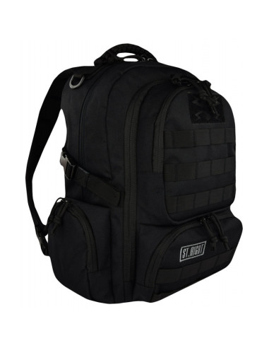 G548,Ghiozdan St.Majewski St.Right Military Black, 4 compartimente, 2 buzunare, negru, BP36 /619823