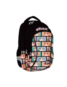 G605,Ghiozdan St.Majewski St.Right Colour Anime, 39cm, 3 compartimente, negru, BP26 / 667916