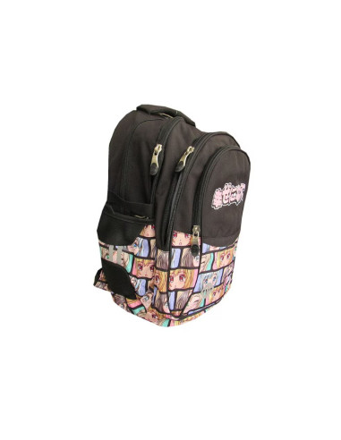 G606,Ghiozdan St.Majewski St.Right Colour Anime, 43cm, 4 compartimente, negru, BP1 / 667923